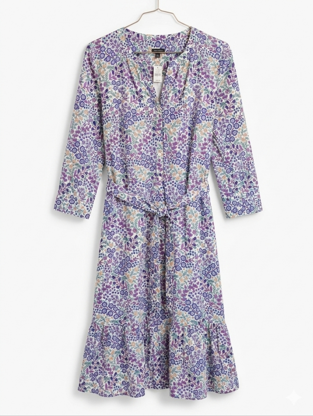 New Talbots dress Midi Shirtdress - Ditsy Voile Women's size 12 - Picture 2 of 12